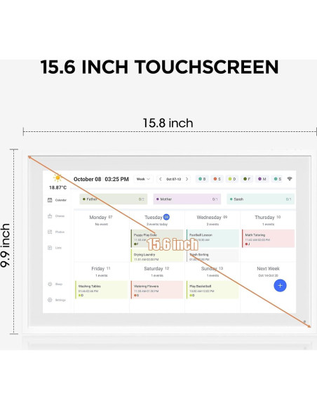 Calendario Digital Inteligente DASFIWO 15.6" Full HD 1920x1080
