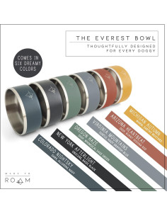 Tazón para Perros MADE TO ROAM Everest Bowl 1.89L Acero Inoxidable 2