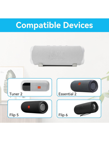 Soporte de Pared Metálico Shinar para Roam 1/2 y Flip 5/6 Blanco