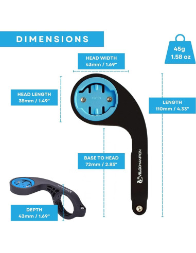 Soporte de Manillar VeloChampion 1809 para Computadoras Wahoo