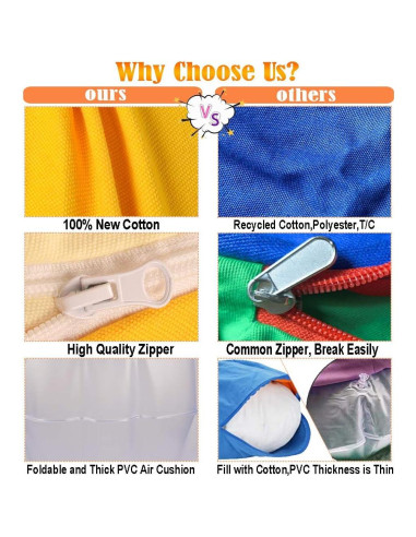 Silla Colgante Pod para Niños Funny Game 150x70 cm Azul