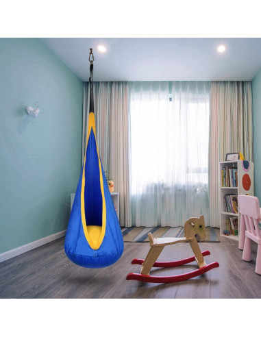 Silla Colgante Pod para Niños Funny Game 150x70 cm Azul