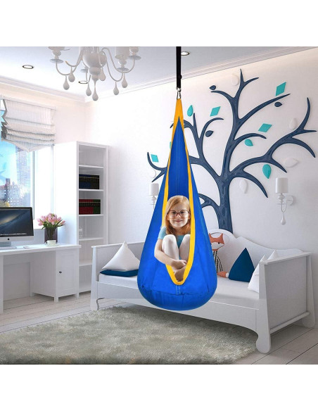 Silla Colgante Pod para Niños Funny Game 150x70 cm Azul