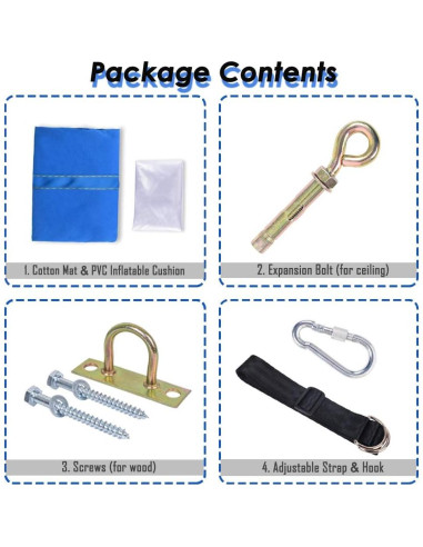 Silla Colgante Pod para Niños Funny Game 150x70 cm Azul