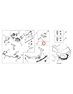 Enganche de Remolque Honda Genuino 08L92-TG7-100 para Pilot 2018