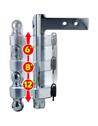 Enganche Ajustable Trimax TRZ12AL 30.48 cm Aluminio Doble Bola