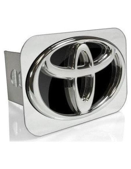 Cubierta de Enganche de Remolque Toyota 3D Logo Negro Cromo