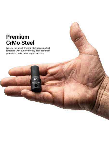 Juego de Enchufes de Impacto 3/8" Capri Tools 45 Piezas 8-22 mm