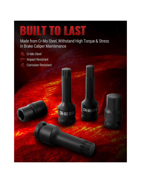 Juego de 16 Piezas de Enchufe de Caliper de Freno Reywoo