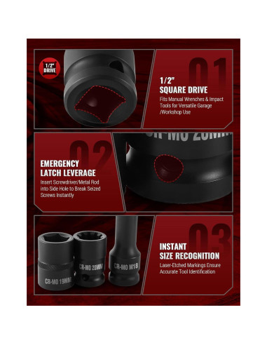 Juego de 16 Piezas de Enchufe de Caliper de Freno Reywoo