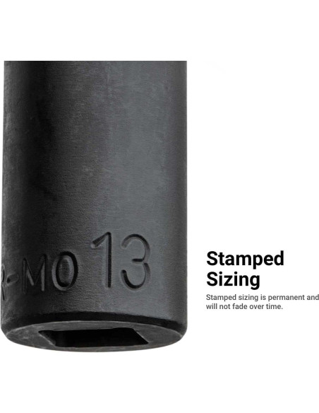 Juego de Enchufes de Impacto 3/8" Capri Tools 45 Piezas 8-22 mm