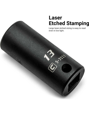 Juego de Enchufes de Impacto 3/8" Capri Tools 45 Piezas 8-22 mm