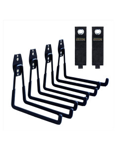 Ganchos de Garaje SMARTOLOGY 19 cm Paquete de 4 Soportes