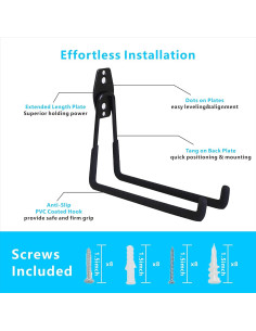 Ganchos de Garaje SMARTOLOGY 19 cm Paquete de 4 Soportes 2