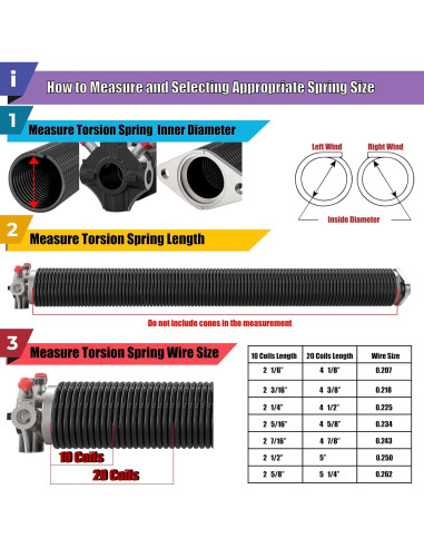 Juego de Resortes de Torsión Blesseras para Puerta de Garaje 76.2 cm