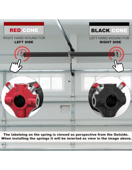 Juego de Resortes de Torsión Blesseras para Puerta de Garaje 76.2 cm