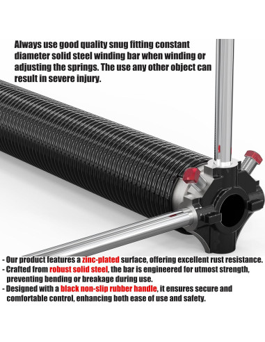 Juego de Resortes de Torsión Blesseras para Puerta de Garaje 76.2 cm