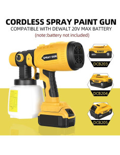 Pulverizador de pintura inalámbrico Dewalt 20V Max 200W 4 boquillas 2