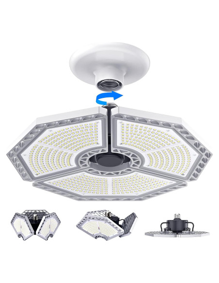 KERNOWO Luz de Garaje LED 140W 18500 Lúmenes 6000K E26