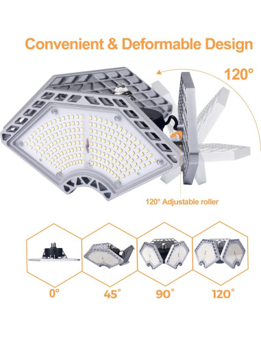 KERNOWO Luz de Garaje LED 140W 18500 Lúmenes 6000K E26
