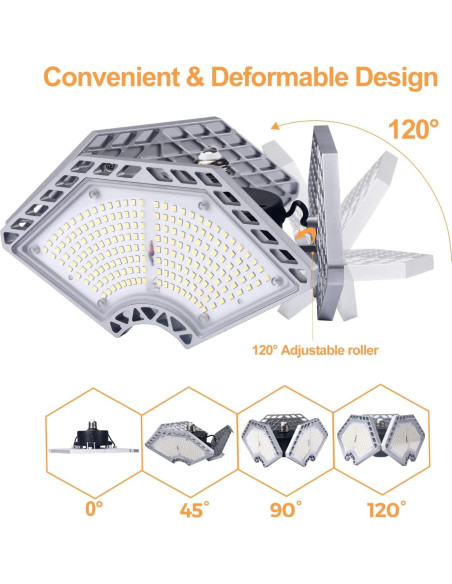 KERNOWO Luz de Garaje LED 140W 18500 Lúmenes 6000K E26