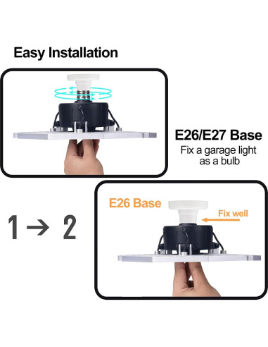 KERNOWO Luz de Garaje LED 140W 18500 Lúmenes 6000K E26