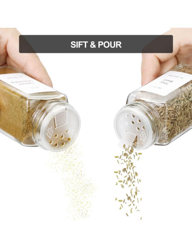 Organizador de Cajón de Especias KitHero con 24 Tarros y 216 Etiquetas