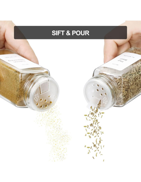 Organizador de Cajón de Especias KitHero con 24 Tarros y 216 Etiquetas