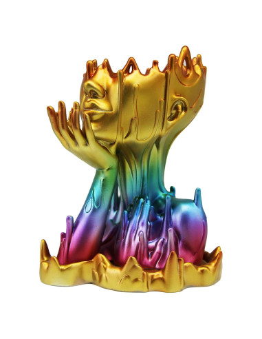 Maceta de Resina Arcoíris Poranlem Mujer Derretida 18cm