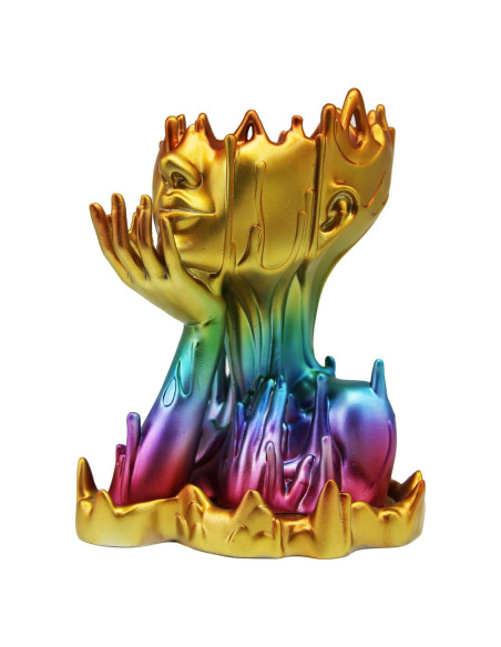 Maceta de Resina Arcoíris Poranlem Mujer Derretida 18cm