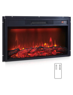 Chimenea Eléctrica Aitjunz LDFP30-INSERT 76.2 cm Control Remoto