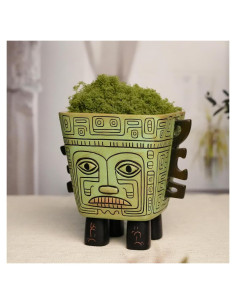 Maceta Ghost Face Forkai 17.5x14x16.8 cm con Drenaje