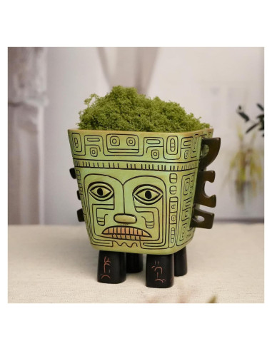 Maceta Ghost Face Forkai 17.5x14x16.8 cm con Drenaje