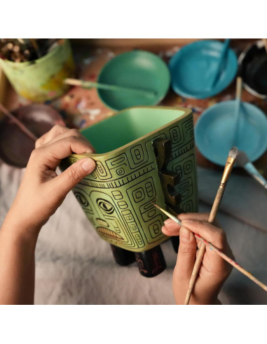 Maceta Ghost Face Forkai 17.5x14x16.8 cm con Drenaje