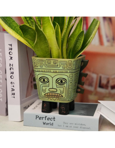 Maceta Ghost Face Forkai 17.5x14x16.8 cm con Drenaje