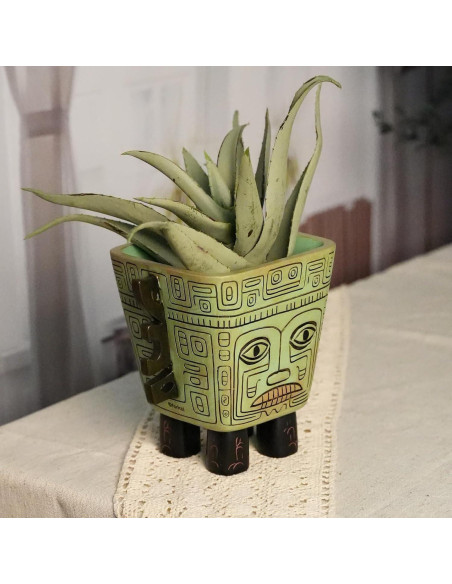 Maceta Ghost Face Forkai 17.5x14x16.8 cm con Drenaje