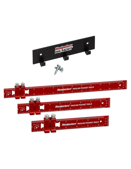 Regla de bolsillo Paolini Woodpeckers - Aluminio 150/200/300mm