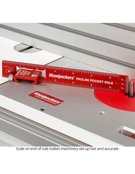 Regla de bolsillo Paolini Woodpeckers - Aluminio 150/200/300mm