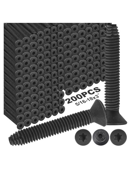 Tornillos Autoperforantes Blulu 200 Piezas 5/16-18 x 7.94 cm