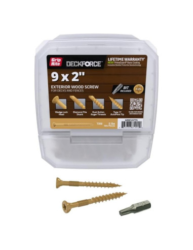 Tornillos de Madera Grip-Rite 9 x 5 cm Beige Caja 5lb