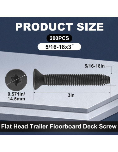 Tornillos Autoperforantes Blulu 200 Piezas 5/16-18 x 7.94 cm