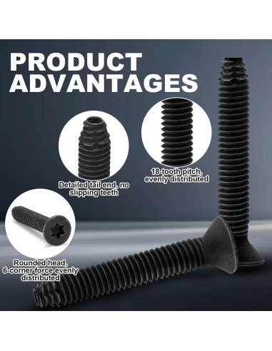 Tornillos Autoperforantes Blulu 200 Piezas 5/16-18 x 7.94 cm