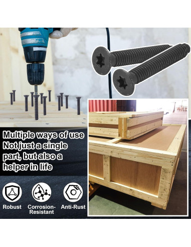 Tornillos Autoperforantes Blulu 200 Piezas 5/16-18 x 7.94 cm