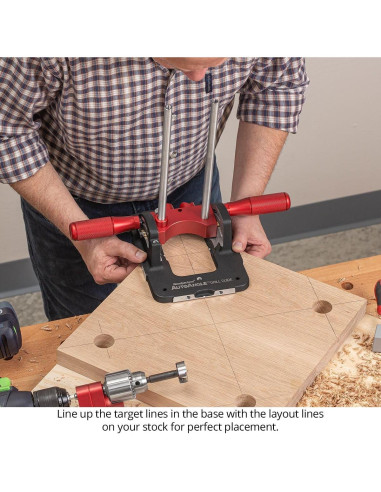 Guía de Taladro Deluxe Woodpeckers AutoAngle 40