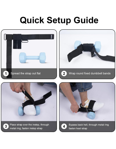 Correas de Tobillo Saubere para Mancuernas - 2 Pcs, Nylon