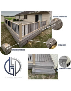 Fascia de Keystone HG Thermaform 30 cm Foggy Wharf para Decks 2