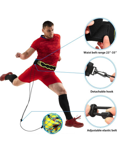 Entrenador de Fútbol en Solo Civaner 2 Pcs Ajustable para Niños y Adultos