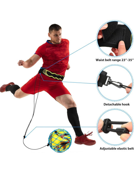 Entrenador de Fútbol en Solo Civaner 2 Pcs Ajustable para Niños y Adultos