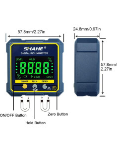 Medidor de Ángulo Digital SHAHE 5315 con Base Magnética 2