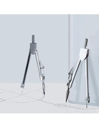 Juego de Transportador y Compás EQUNROY 10cm Acero Inoxidable